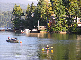 Kayaking in Deep Cove